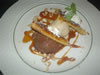 Napoleon of dark chocolat mouse caramel sorbet and cream (48kb)