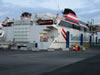 Ystad: veerboot van Bornholmstrafikken (69kb)