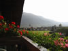 Fuschl am See: Uitizcht vanuit Pension Ellmaustein (66kb)
