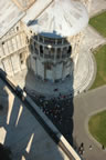 Pisa: Campo dei Miracoli: view from Campanile  (84kb)